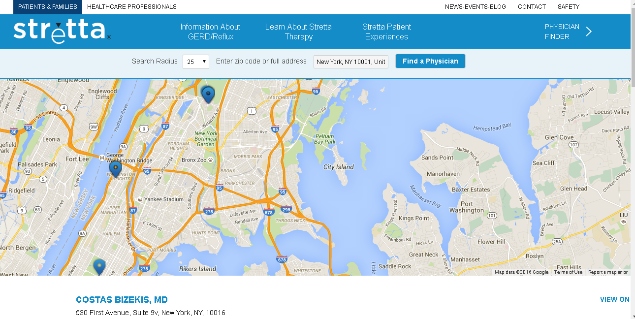 stretta physican locator example